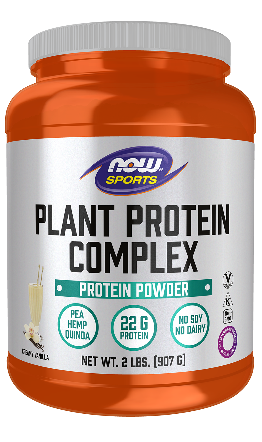 Plant Protein Complex, Creamy Vanilla Powder - 2 lbs. bottle front