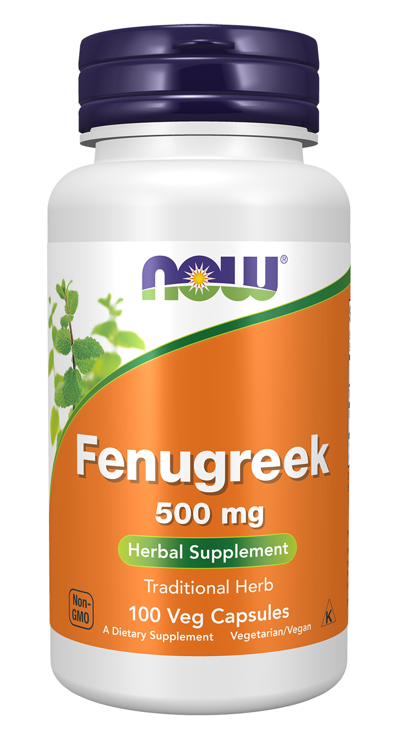 Fenugreek 500 mg - 100 Veg Capsules Bottle Front