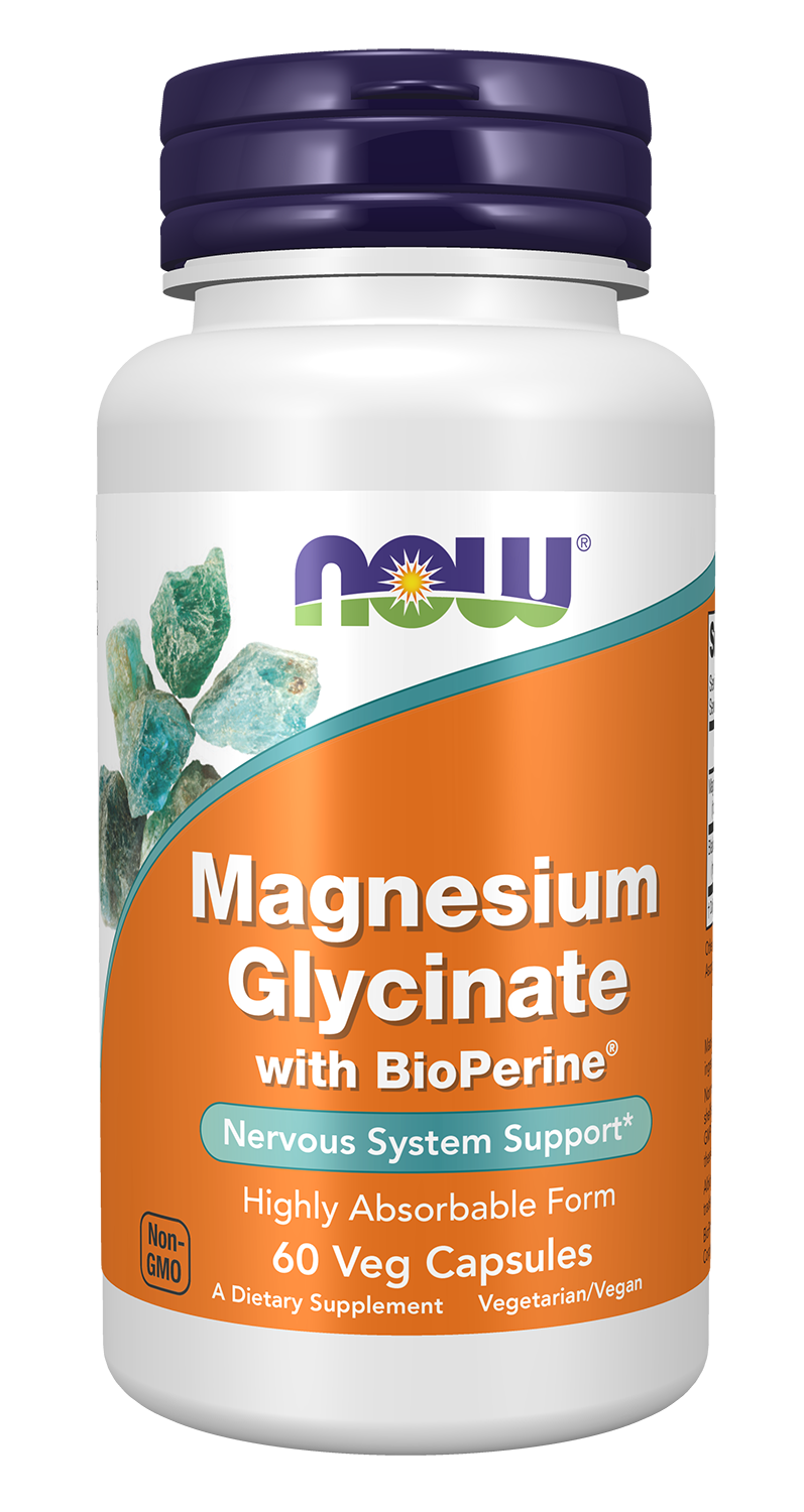 Magnesium Glycinate with BioPerine® - 60 Veg Capsules Bottle front