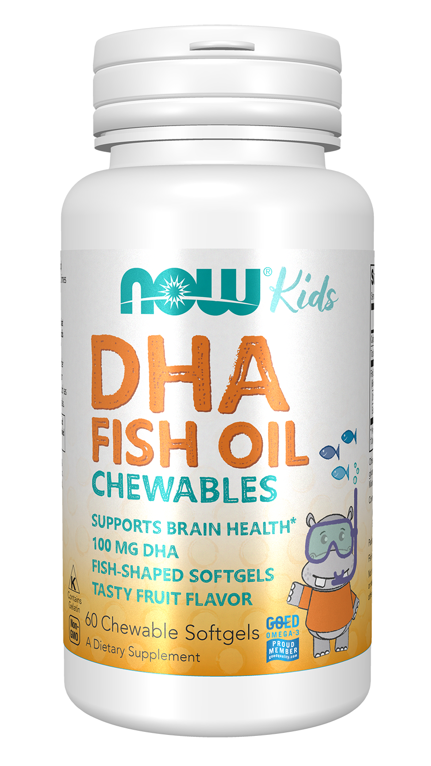 DHA Kids Chewable - 60 Softgels Bottle Front