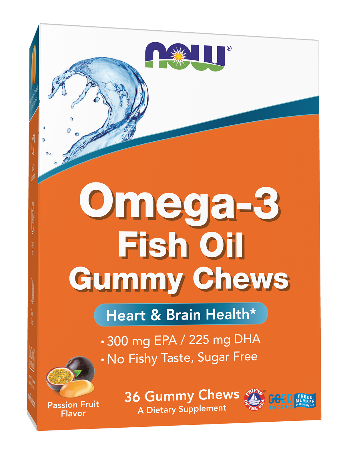 Omega-3 Fish Oil - 36 Gummy Chews Box Front