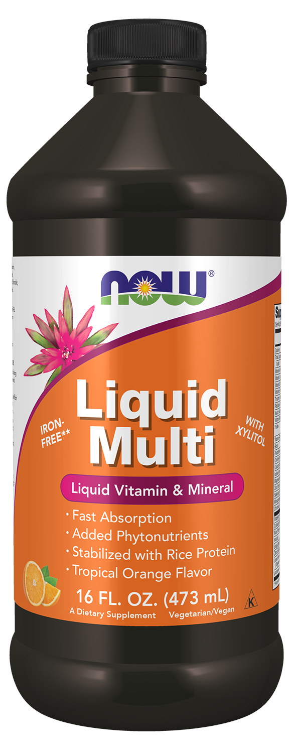 Liquid Multi, Tropical Orange Flavor - 16 fl. oz. Bottle Front