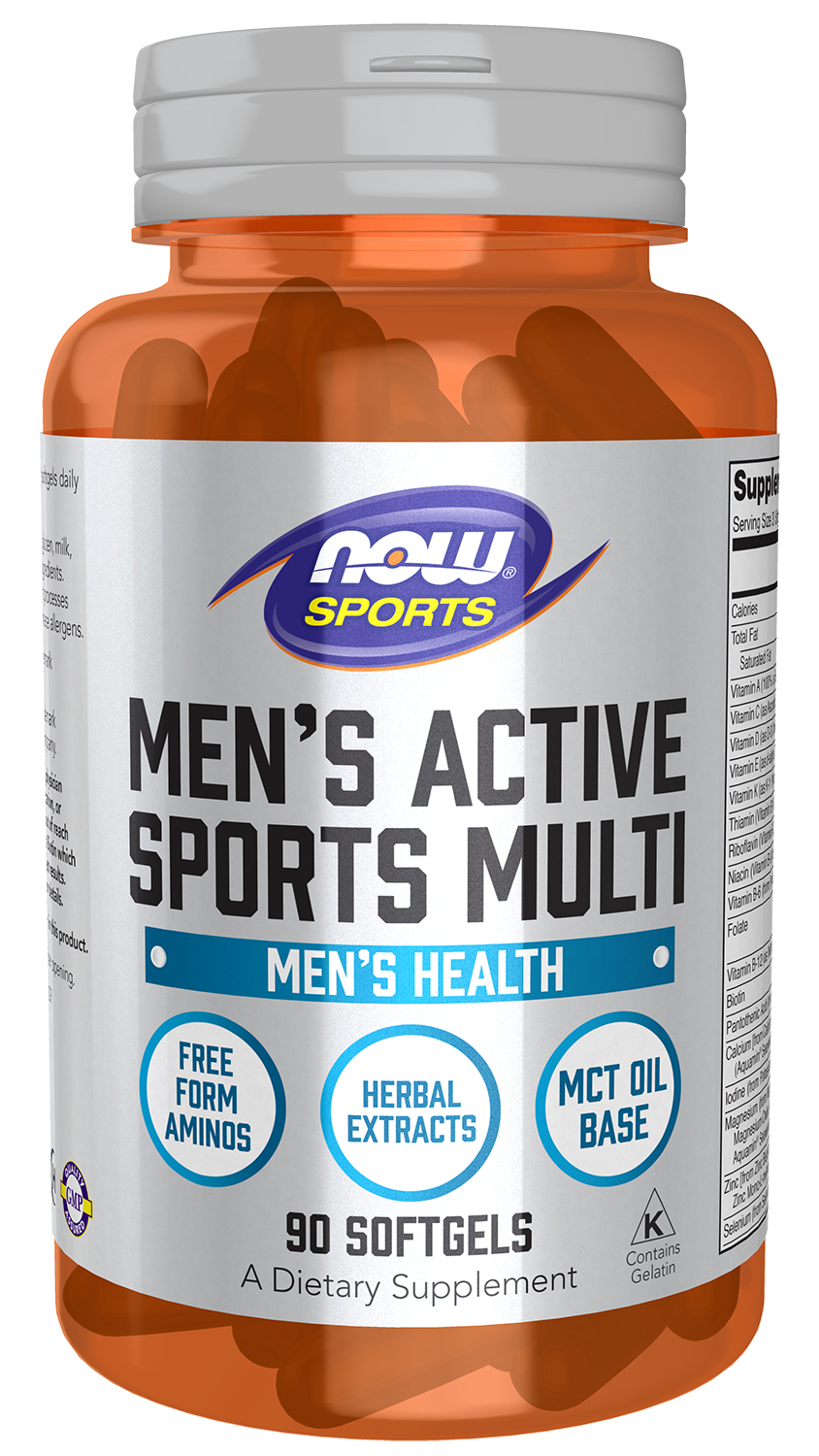 Men's Active Sports Multi - 90 Softgels Bottle Front