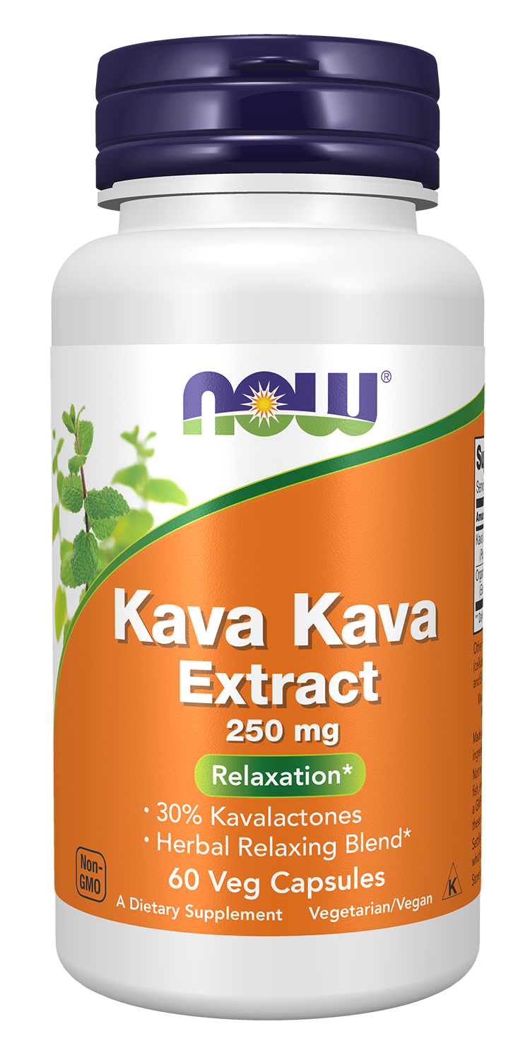 Kava Kava Extract 250 mg - 60 Veg Capsules Bottle Front