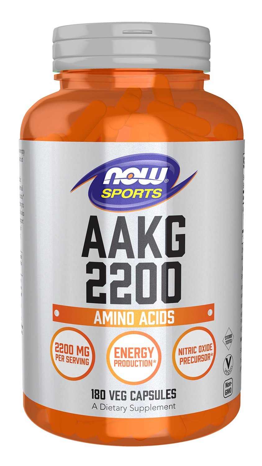 AAKG 2200 Veg Capsules Bottle Front