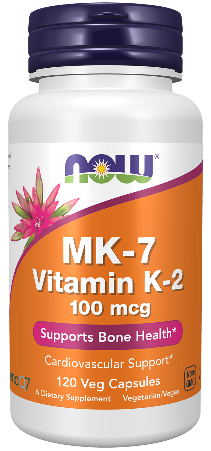 MK-7 Vitamin K-2 100 mcg - 120 Veg Capsules bottle front