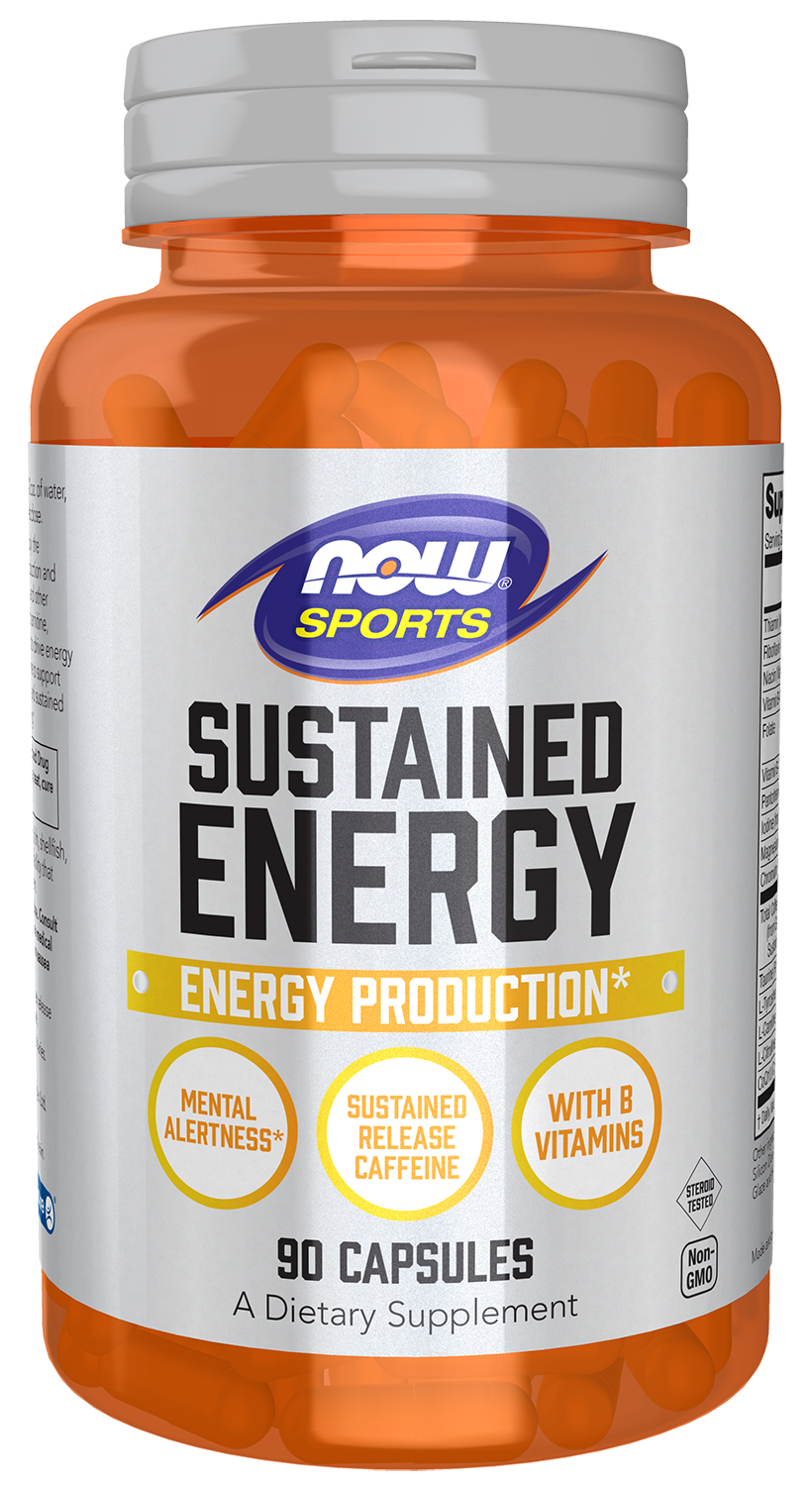 Sustained Energy - 90 Veg Capsules Bottle Front