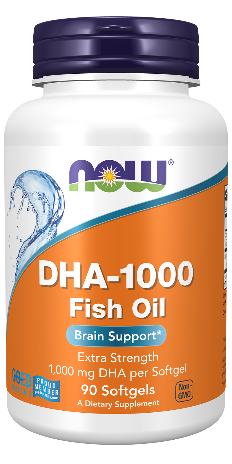 DHA-1000 Brain Support, Extra Strength - 90 Softgels Bottle Front