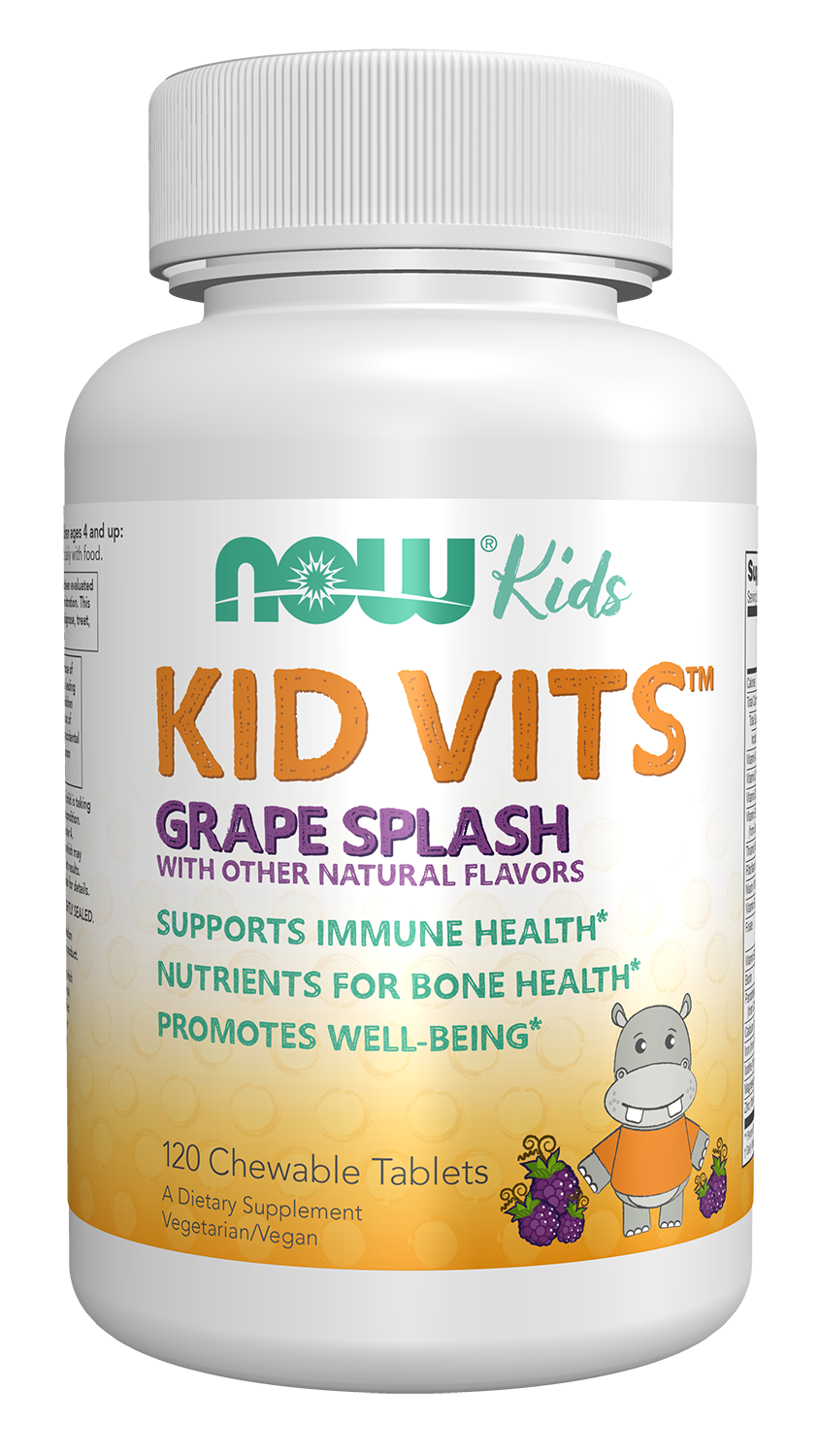 Kid Vits™ Grape Splash - 120 Chewable Tablets Bottle Front