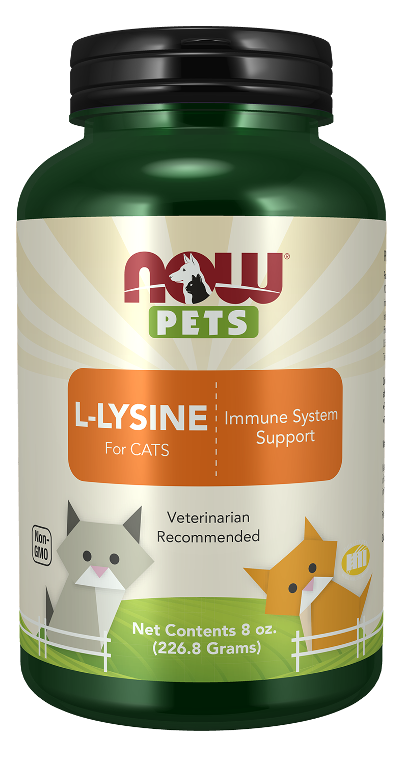 L-Lysine for Cats Powder - 8 oz. bottle front