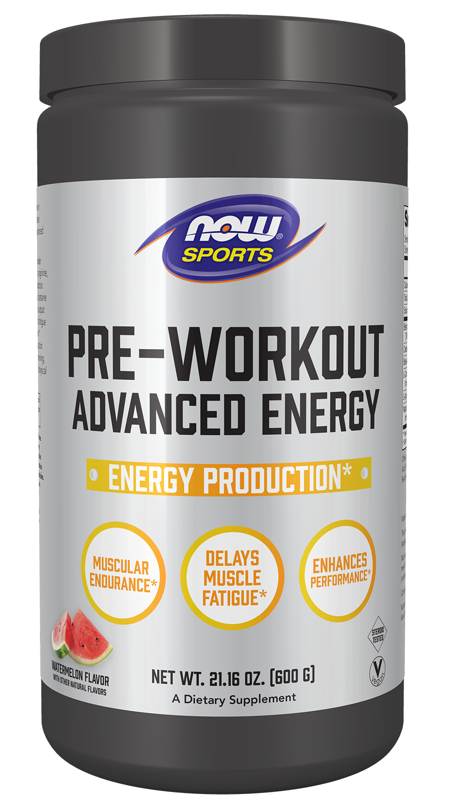  Pre-Workout Advanced Energy Powder - 600 g Bottle Front