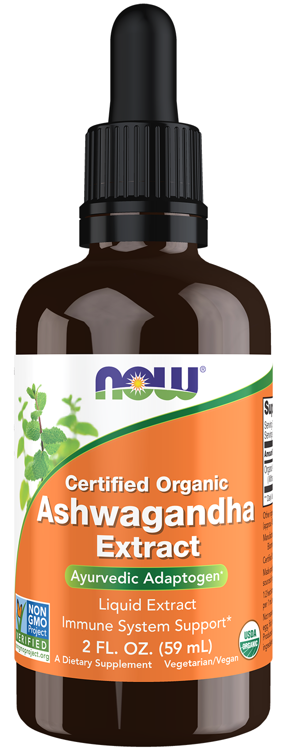 Ashwagandha Extract Liquid, Organic - 2 fl. oz. bottle front