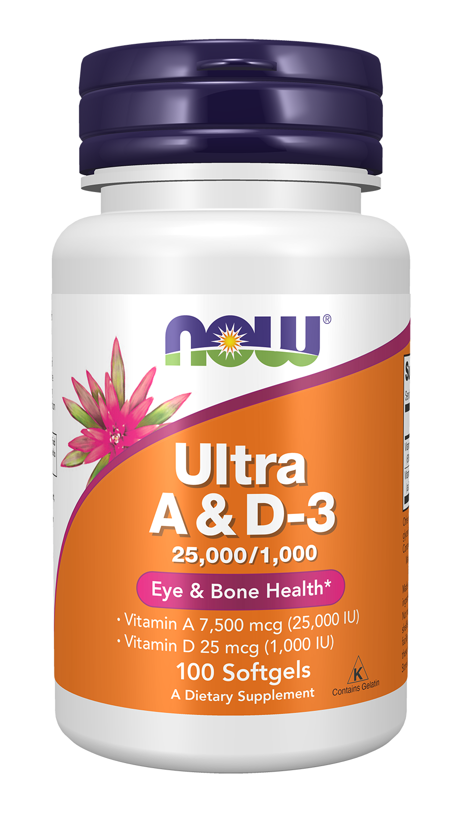 Ultra A & D-3 25,000/1,000 - 100 Softgels Bottle Front