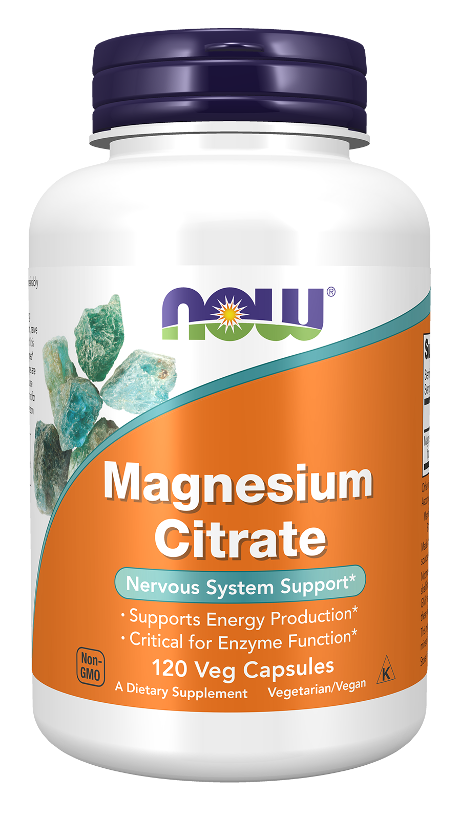 Magnesium Citrate - 120 Veg Capsules Bottle Front