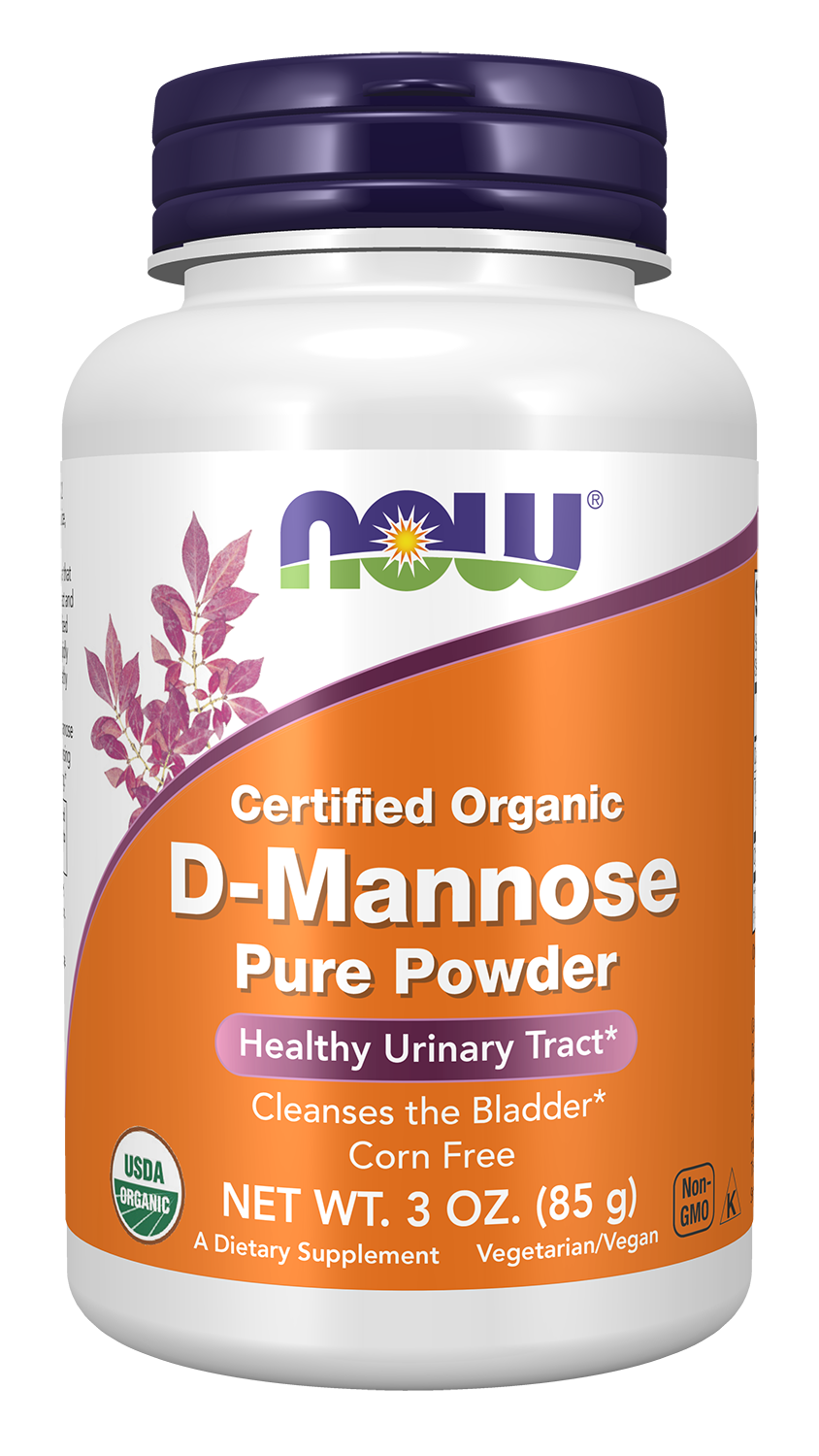 D-Mannose, Pure Powder - 3 oz. Front Bottle