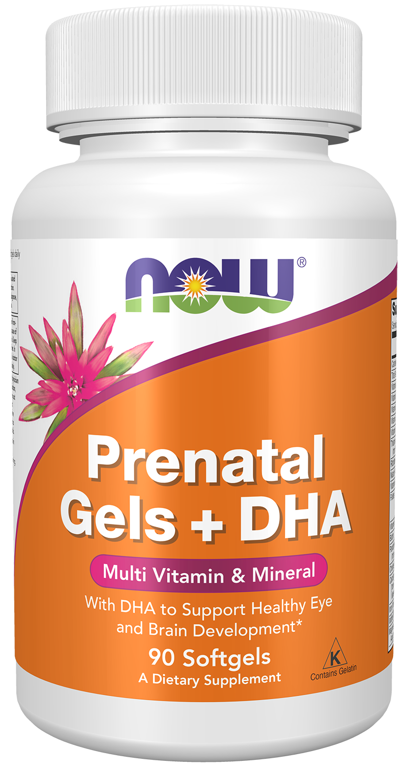 Prenatal Gels + DHA Bottle Front