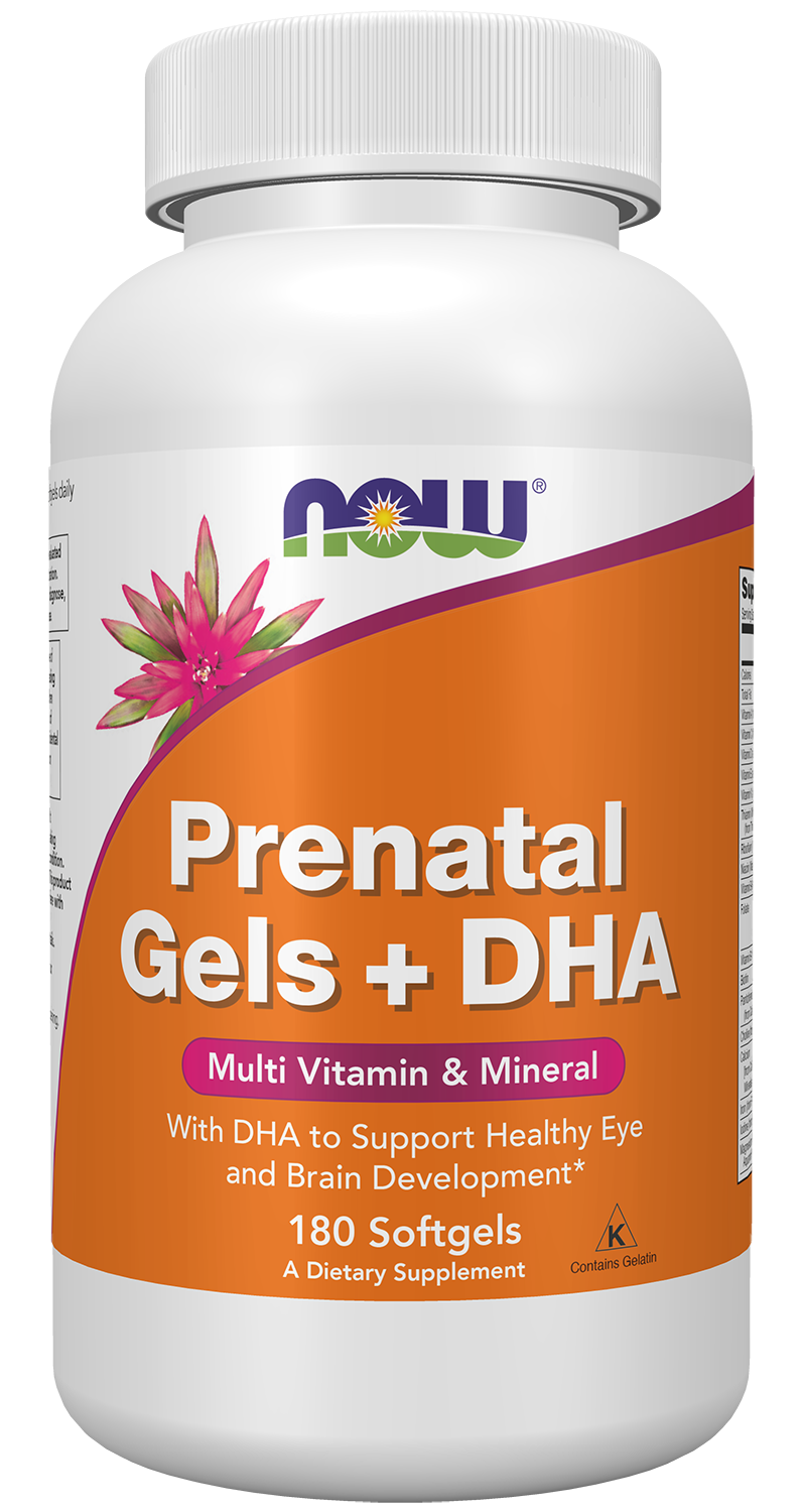 Prenatal Gels + DHA - 180 Softgels Bottle Front