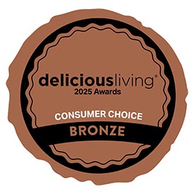 Delicious Living 2025 Award Bronze Consumer Choice