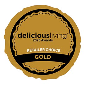 Delicious Living 2025 Award Gold Retailer Choice