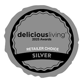 Delicious Living 2025 Award Silver Retailer Choice