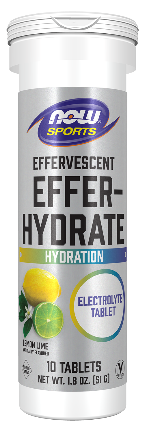 Effer-Hydrate Effervescent Lemon Lime - 10 Tablets/Tube Front