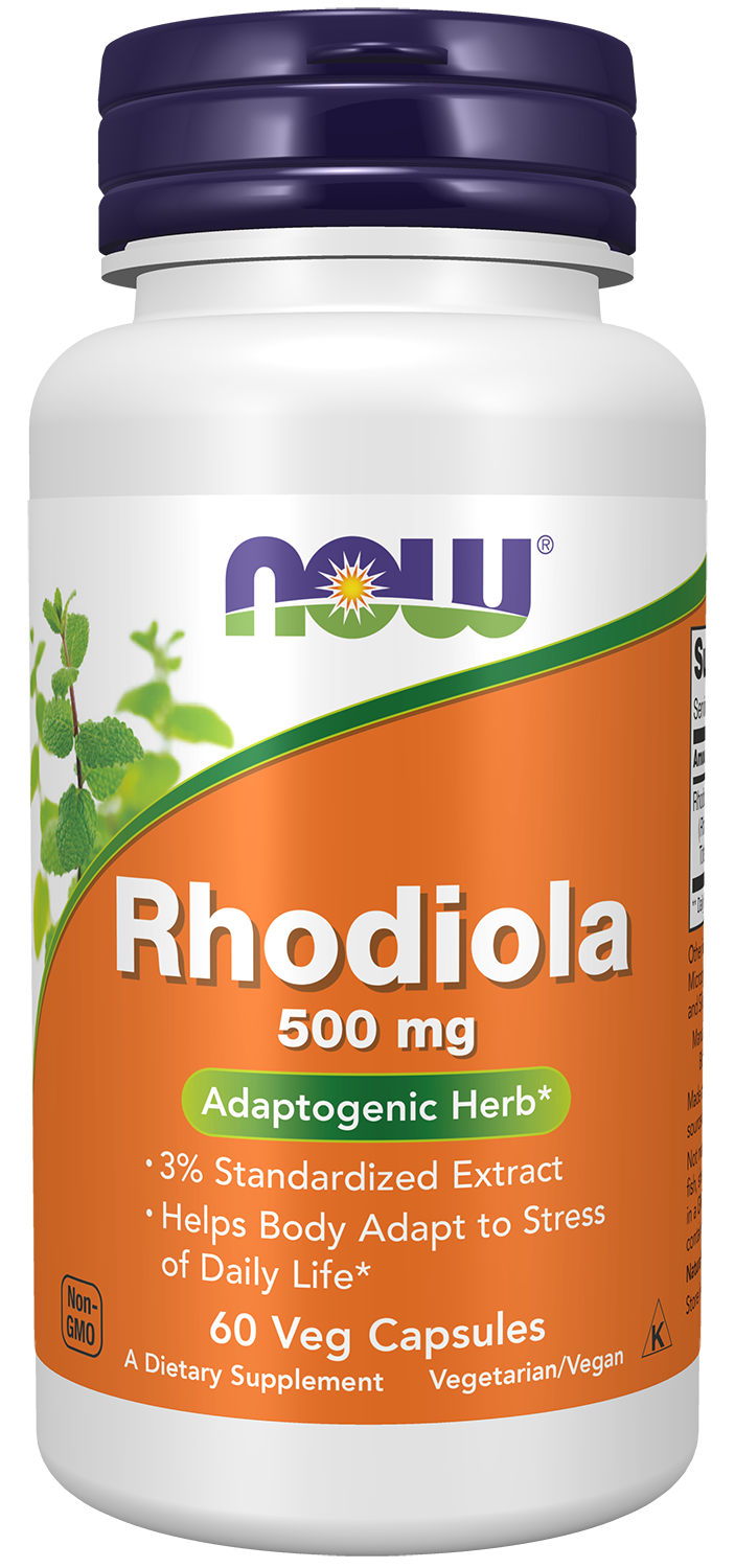 Rhodiola 500 mg - 60 Veg Capsules Bottle Front