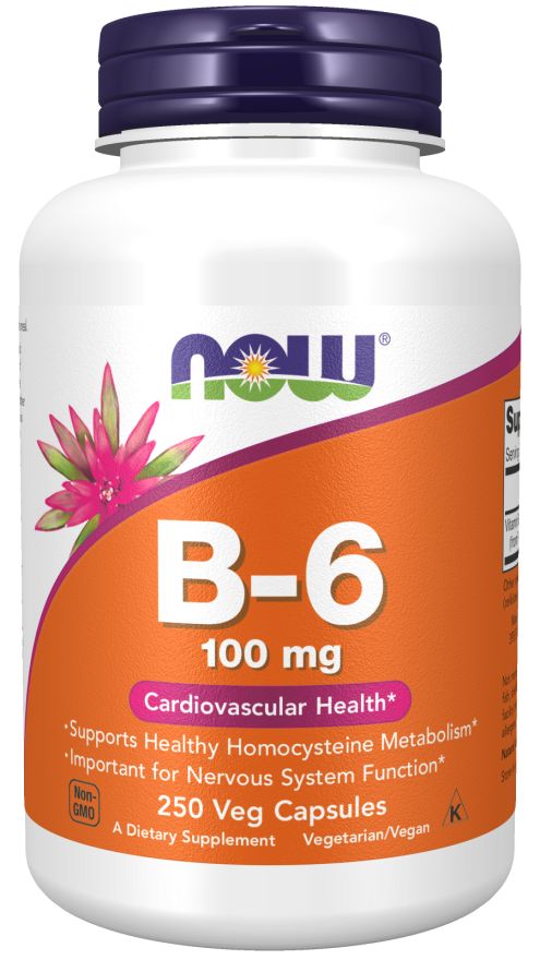 Vitamin B 6 | 100 Mg Veg Capsules | NOW Supplements