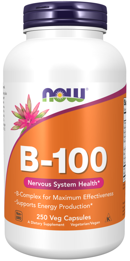 Vitamin B 100 Veg Capsules | B Complex | NOW Supplements