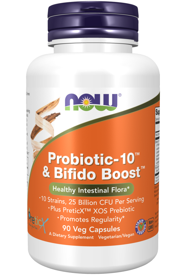 Probiotic-10™ & Bifido Boost™ Veg Capsules | NOW Foods