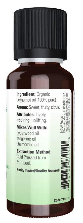 Bergamot Oil, Organic - 1 fl. oz. Bottle Right