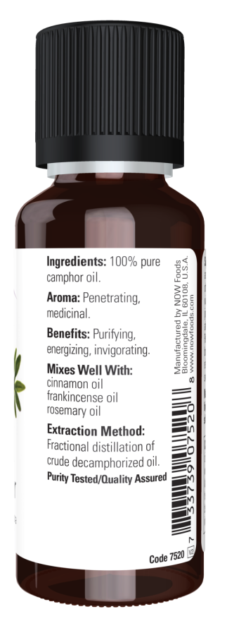 Camphor Oil - 1 fl. oz. Bottle Right