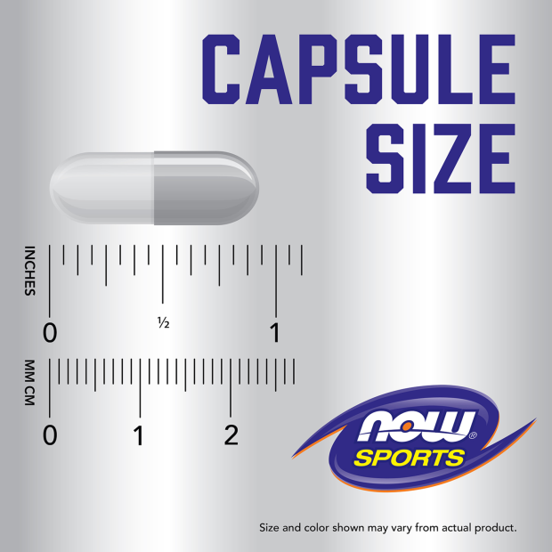 D-Ribose 750 mg - 120 Veg Capsules Size Chart