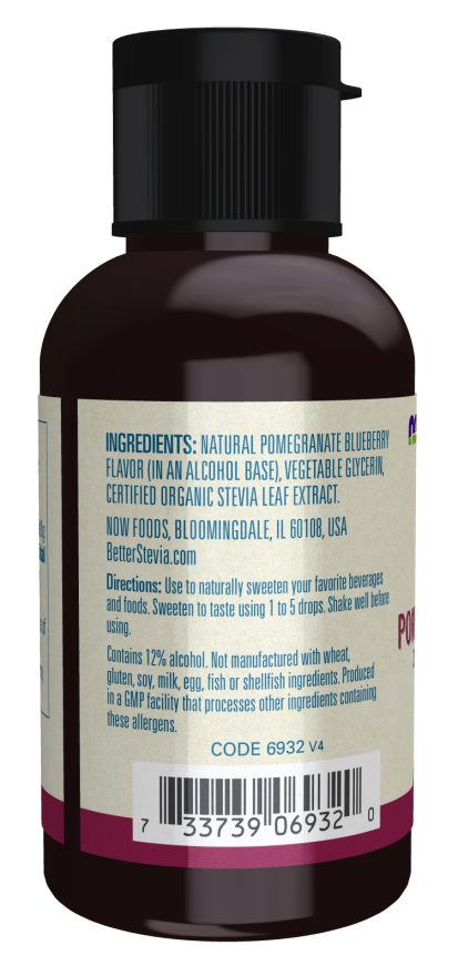 BetterStevia® Liquid, Pomegranate Blueberry - 2 fl. oz. Bottle Left