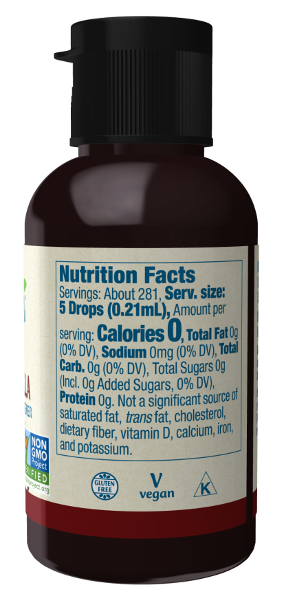 BetterStevia® Cinnamon Vanilla - 2 fl. oz. Bottle Right