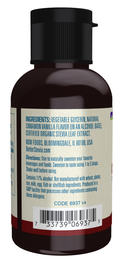 BetterStevia® Cinnamon Vanilla - 2 fl. oz. Bottle Left