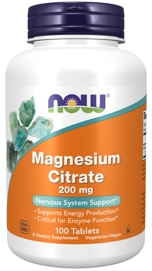 Magnesium Citrate | 200 Mg Tablets | NOW Supplements