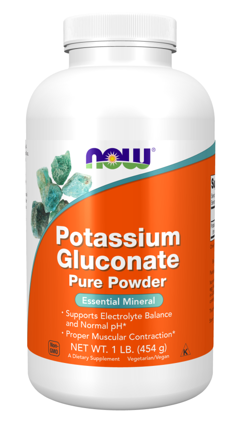 NOW Potassium Gluconate Pure Powder