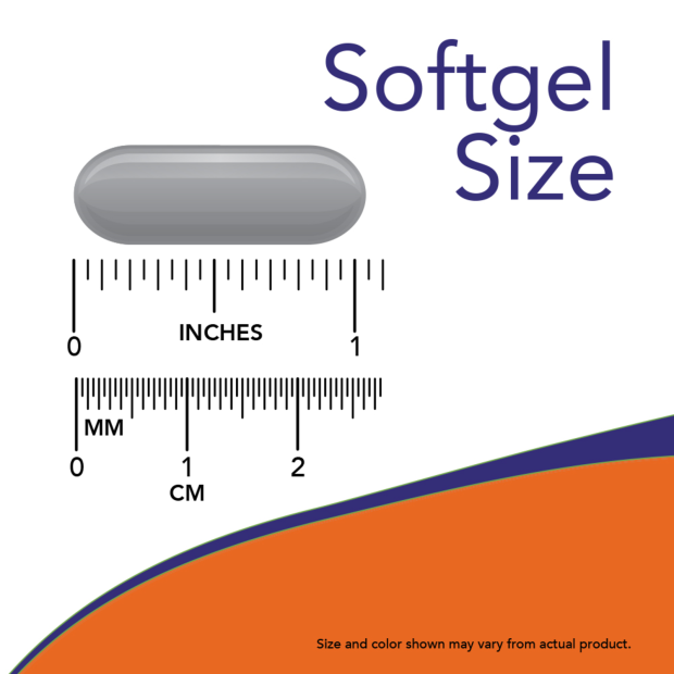 CLA (Conjugated Linoleic Acid) 800 mg - 90 Softgels Size Chart 1.125 inch