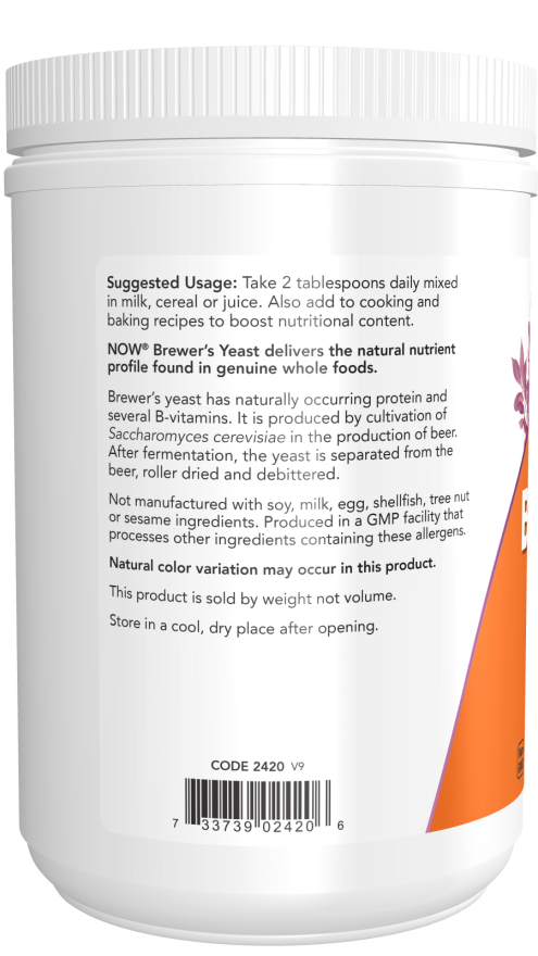 Debittered Brewers Yeast | Whole Food Supplement | NOW Foods