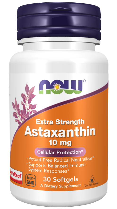 Extra Strength Astaxanthin - 10 mg - 30 Softgels Bottle Front