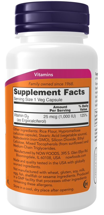 Vitamin D Capsules | High Potency Capsules | NOW Supplements