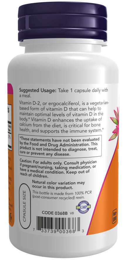 Vitamin D Capsules | High Potency Capsules | NOW Supplements