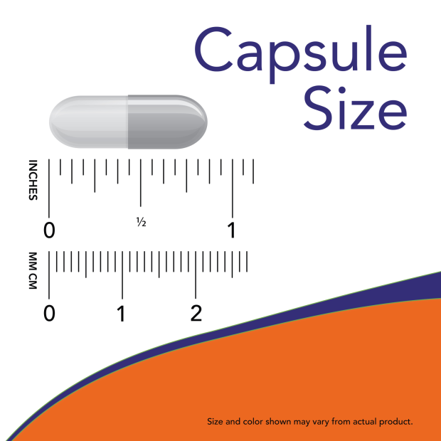 PQQ, Extra Strength 40 mg - 50 Veg Capsules Size Chart .875 inch