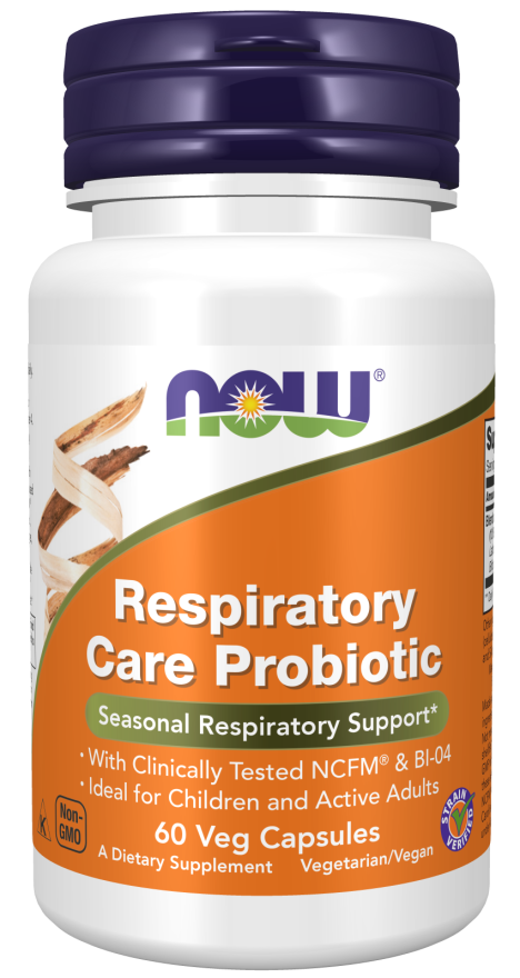 Respiratory Care Probiotic - 60 Veg Capsules Bottle Front