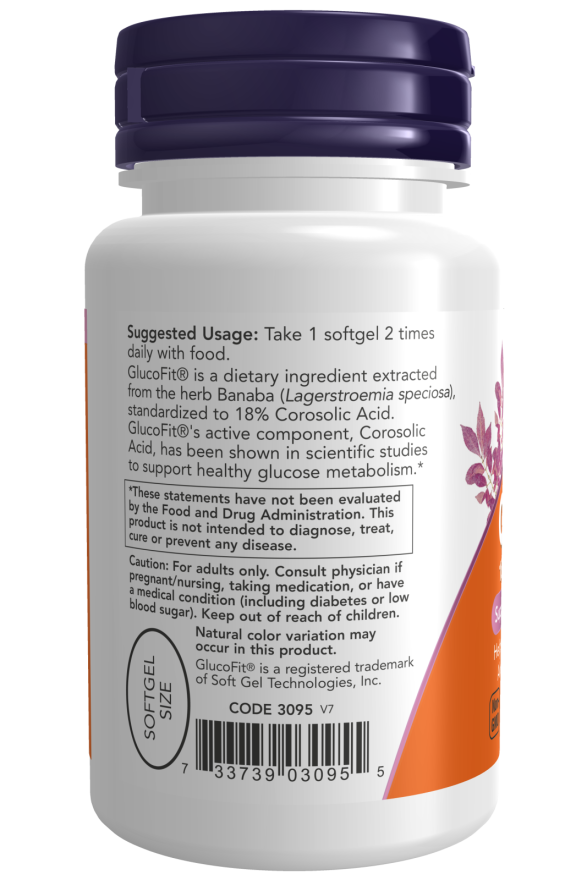 GlucoFit&reg; - 60 Softgels Bottle Left