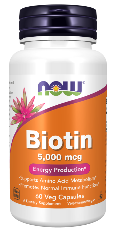 Biotin 5,000 mcg - 60 Veg Capsules bottle front