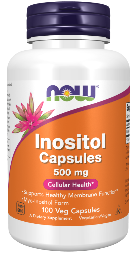 Inositol 500 mg - 100 Veg Capsules bottle front