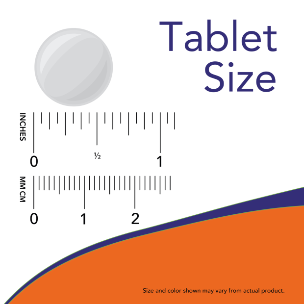 Sambucus Zinc-C - 60 Lozenges Size Chart .6125