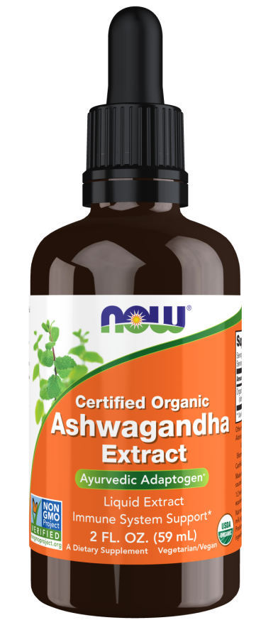 Ashwagandha Extract Liquid, Organic - 2 fl. oz. bottle front