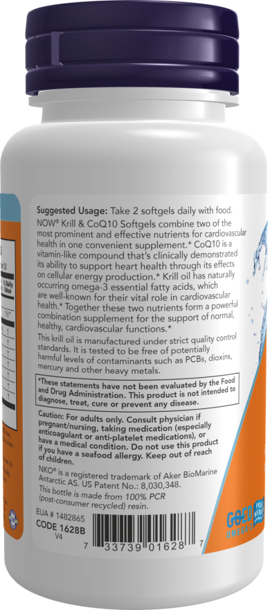 Krill & CoQ10 - 60 Softgels Bottle Left